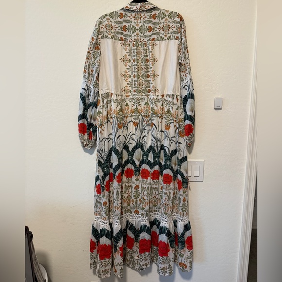 Anthropologie Floral Long Sleeve Dress *FLAWED* - Picture 3 of 6